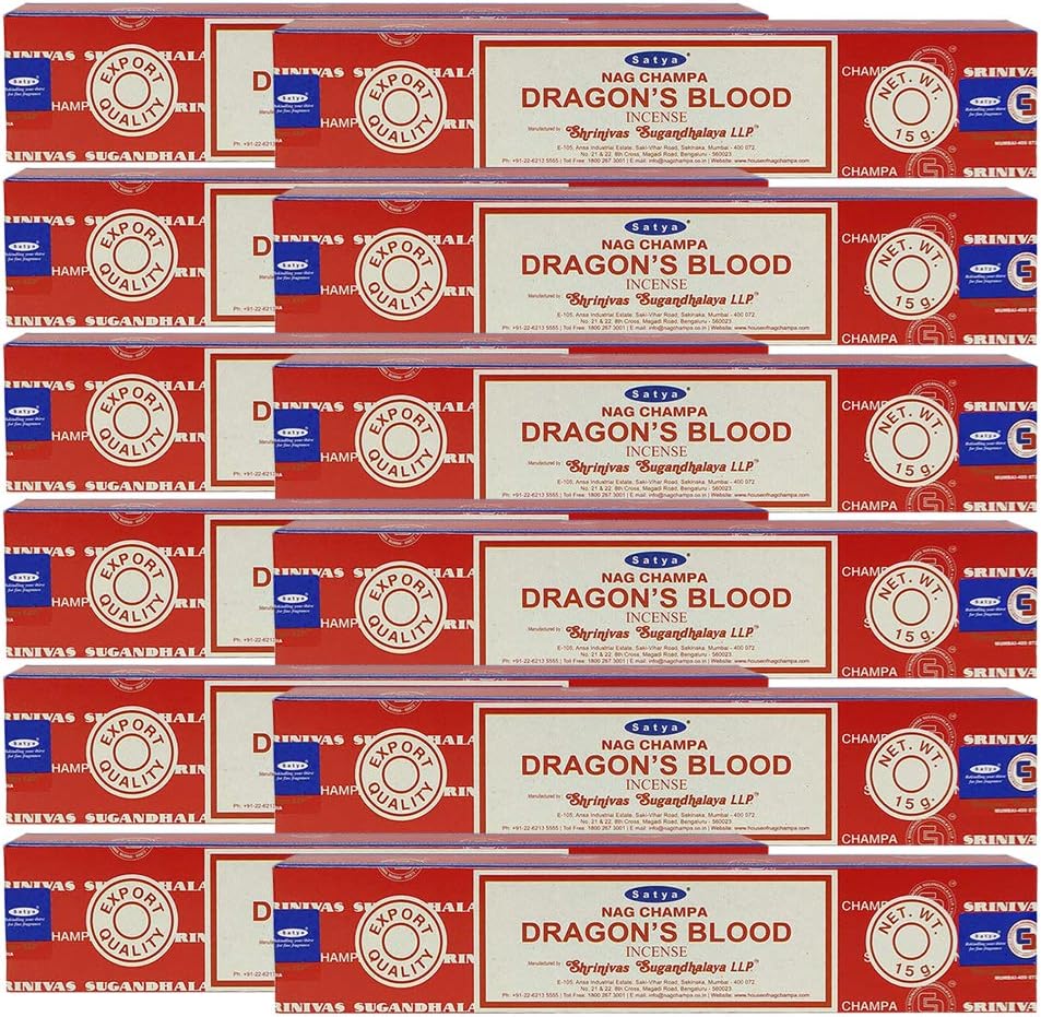 Dragon's Blood Incense Sticks and Incense Stick Holder Bundle Insence Insense Satya
