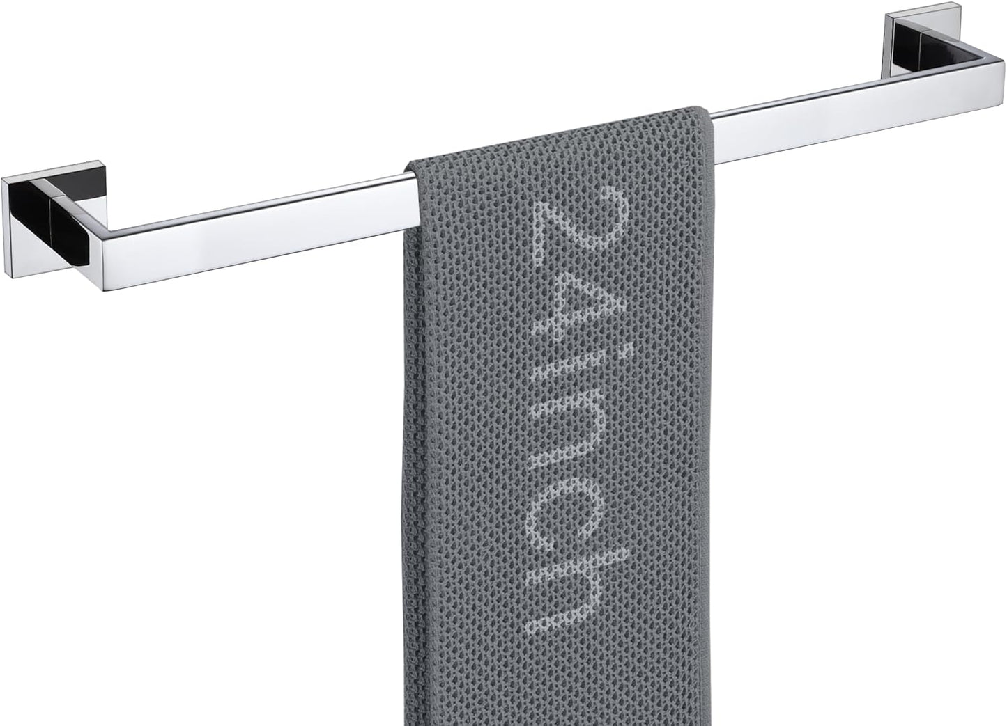 LANC Bath Towel Bar 24-Inche Stainless Steel Towel Rack for Toilet Bathroom Hardware Silver Towel Hanger Towel Rail Towel Rod Heavy Duty Wall Mounted Towel Holder Chrome Polished, A8804CP-6P1