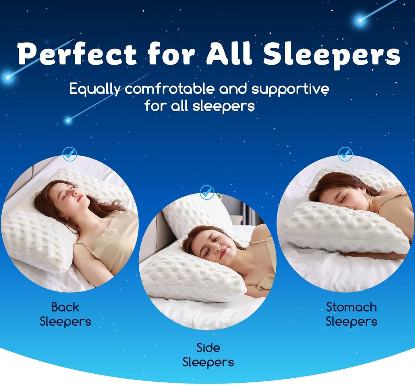 Cooling Side Sleeper Pillow for Adults, Firm Bed Pillow for Side Sleepers Neck and Shoulder Pain, Luxury Shredded Memory Foam Pillow Set of 1- Adjustable King Size- Washable Cover Original White