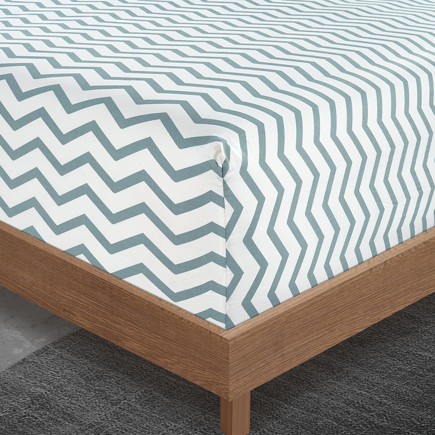 LANE LINEN Twin XL Sheets for Adjustable Bed Split King – 450 Thread Count 100% Cotton Bedsheets, Soft & Breathable Sateen Sheets, 15” Deep Pocket Fitted Sheet, Premium Hotel Quality, Chevron