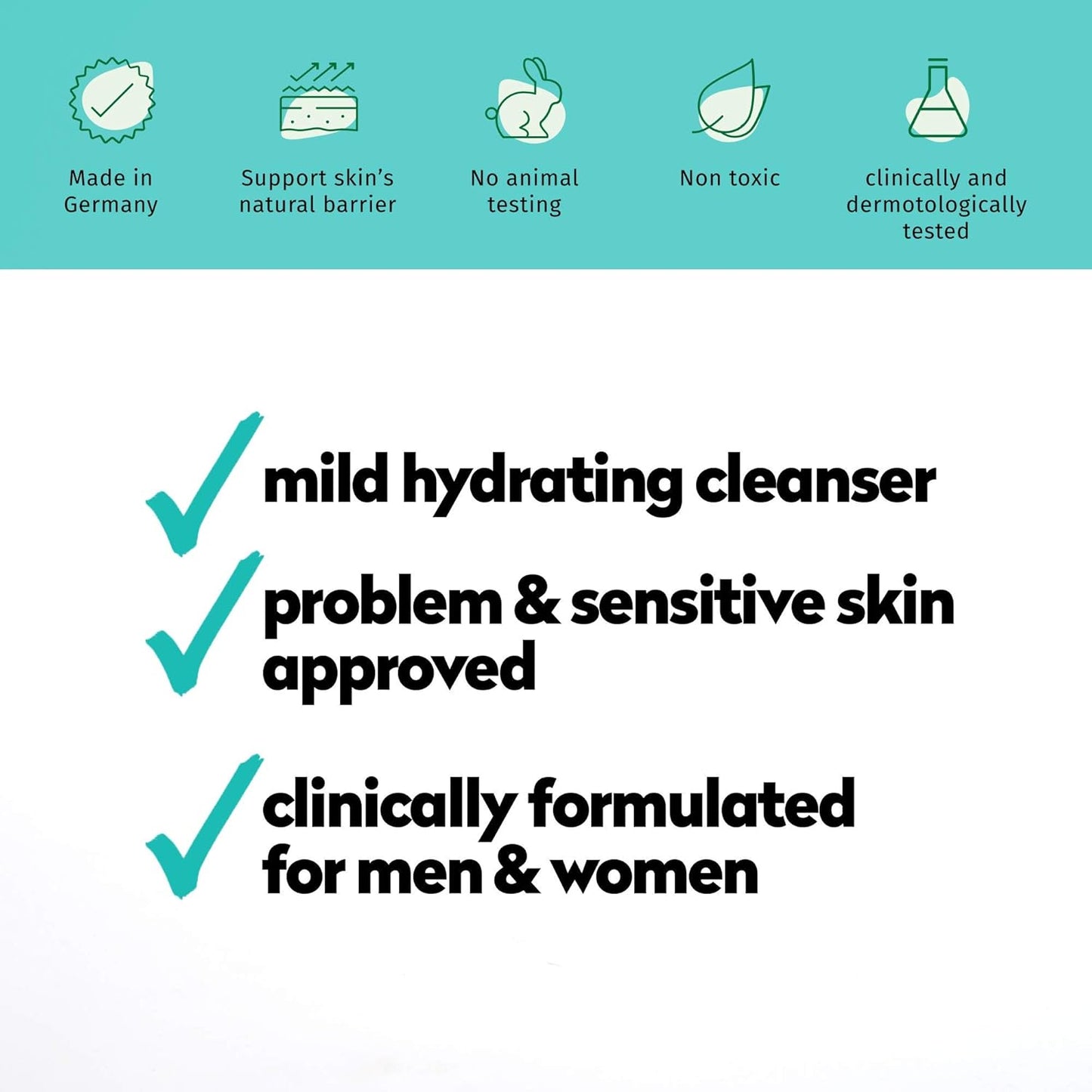 SEBAMED Paraben-Free Face and Body Wash With Pump for Sensitive and Delicate Skin pH 5.5 Ultra Mild Dermatologist Recommended Cleanser 33.8 Fluid Ounces (1 Liter) Pack of 3