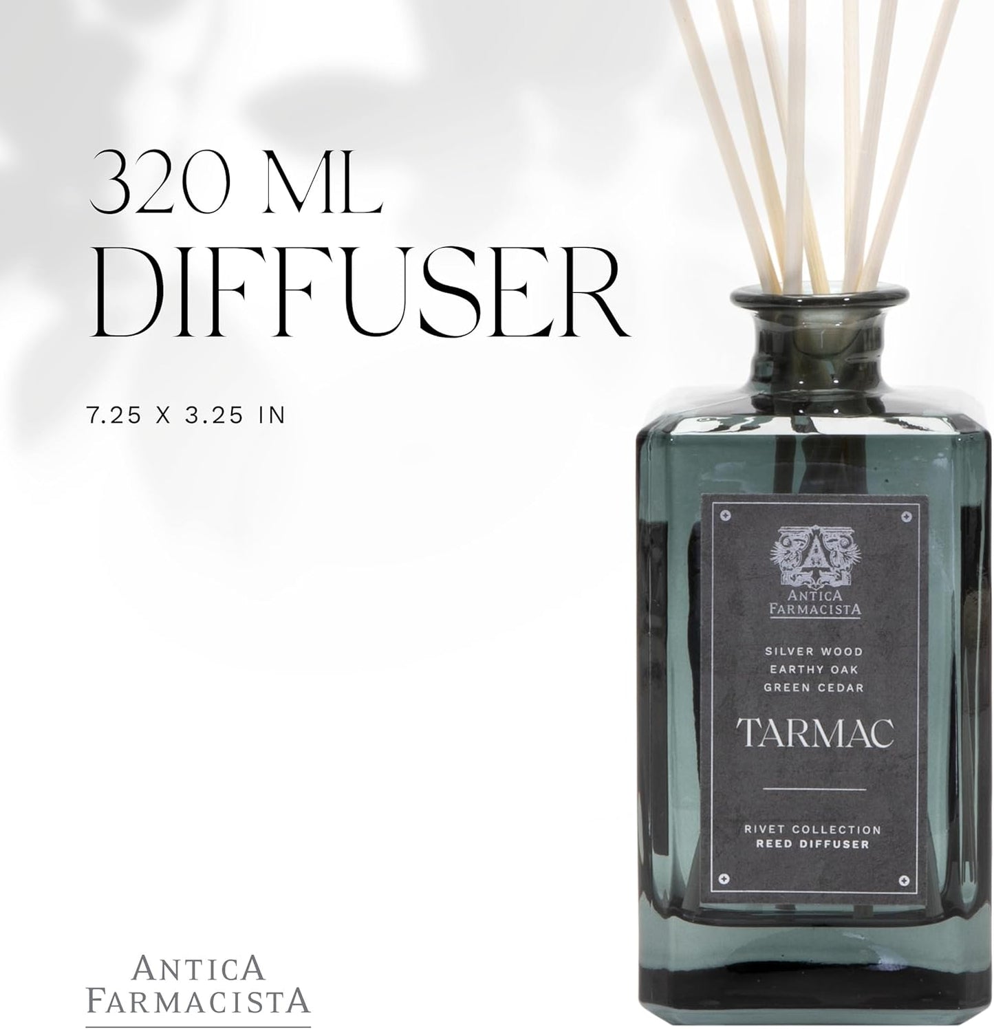 Antica Farmacista Home Ambiance Diffuser - Long-Lasting Reed Scent Diffuser - Luxury Room Freshener Gift - Tarmac, 10.8 fl oz