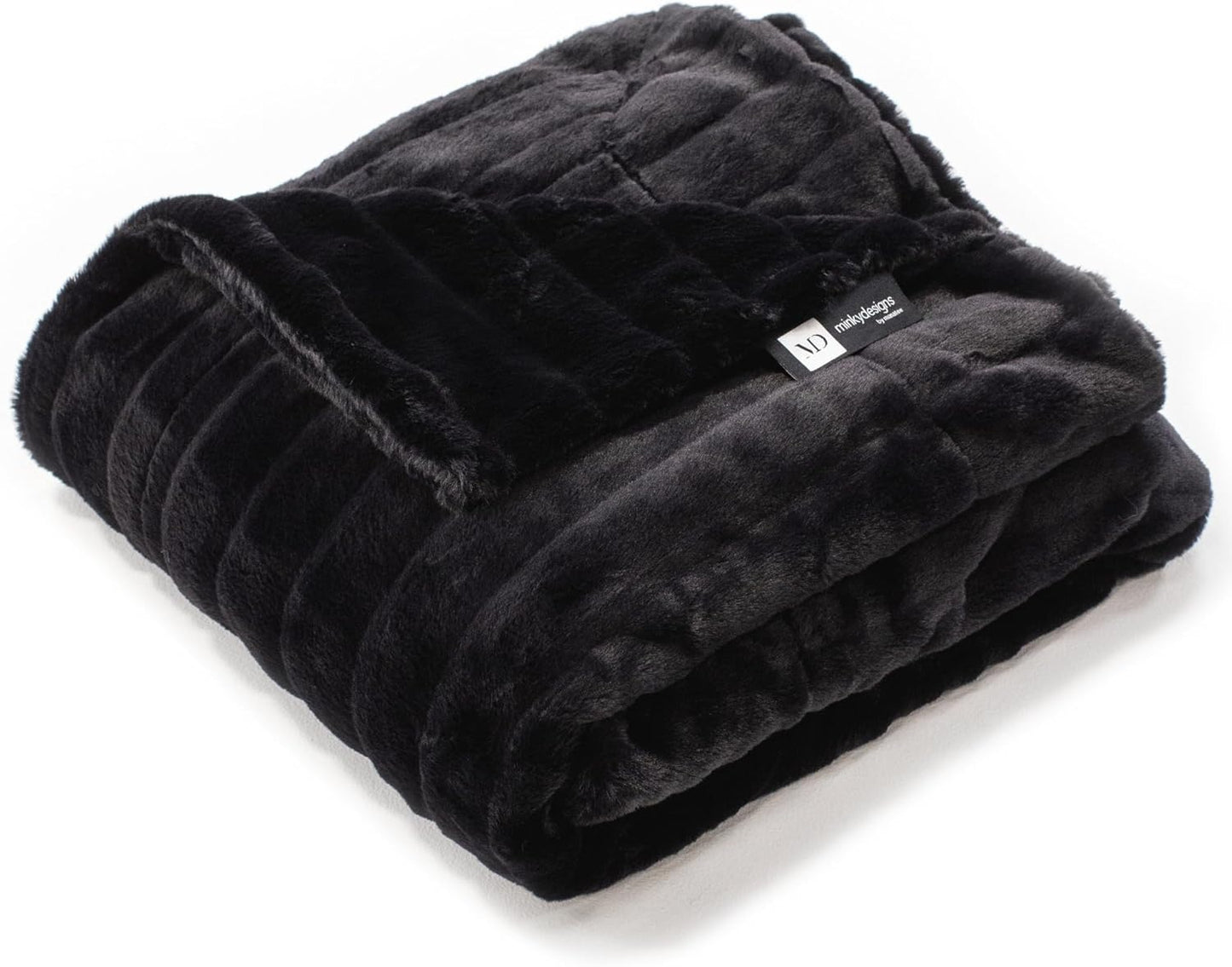 Minky Designs Jaguar Black Minky Blanket – Ultra Soft Faux Fur Throw Blanket for Couch, Bed & Home – Fluffy, Warm & Luxurious – Posh Collection (X-Large, 60x84)