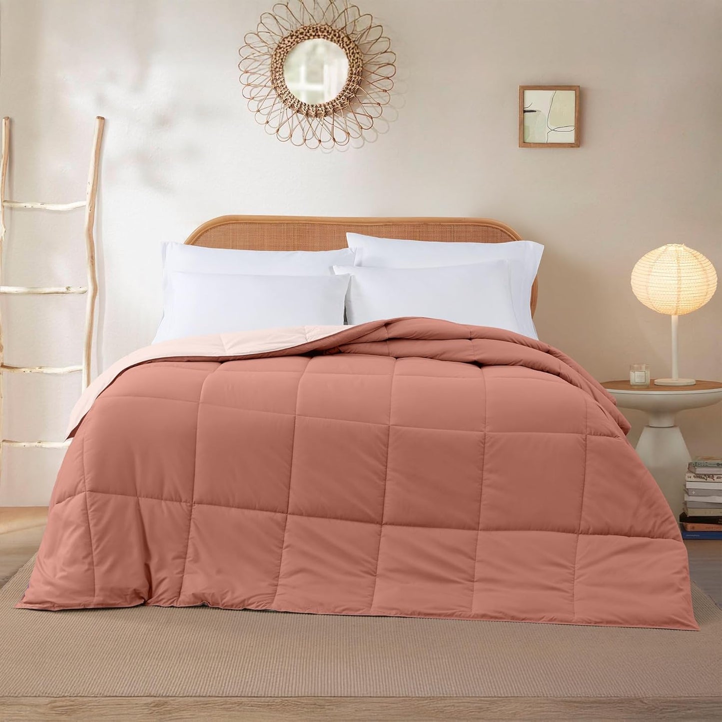 Modern Threads Down Alternative Reversible Comforter Dark Rose/Pink Queen