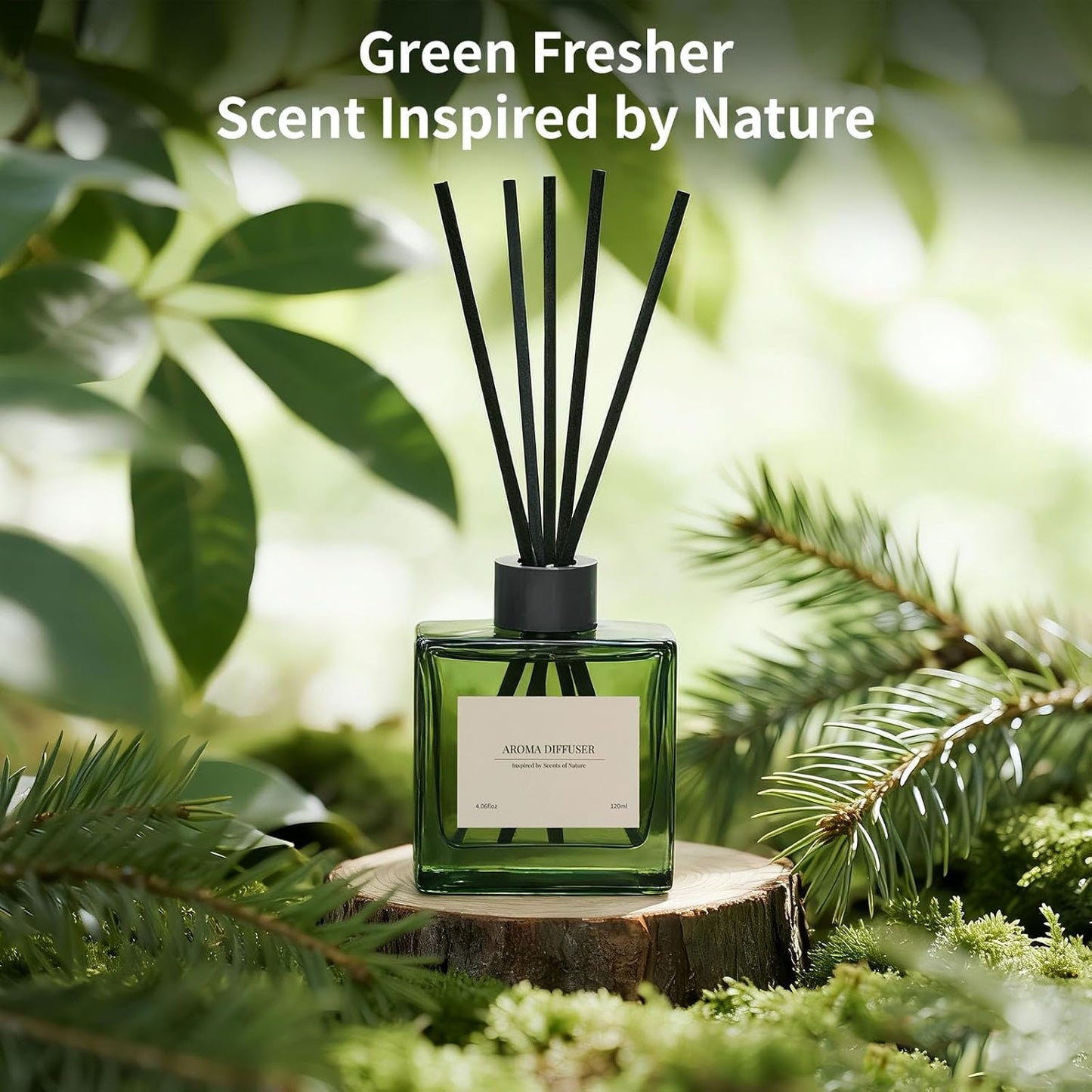 Reed Diffuser, 4 oz Rose Scent Diffuser with 7 Sticks, Long Lasting Reed diffusers for Home, Elegant Fragrance for Bathroom Bedroom Office Decor, Air Fresh