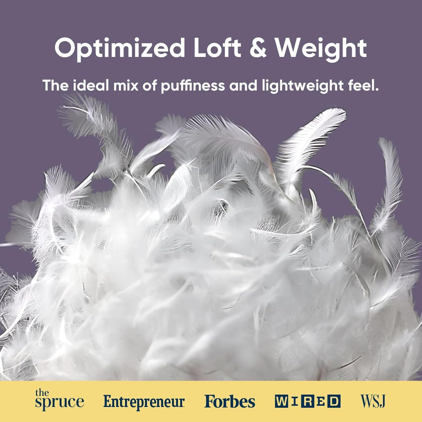 Vesta Hungarian Down Low Loft Pillow, 95% Goose Down Core, Baffle Boxe Design for Optimal Fluffiness, Ideal for Back & Stomach Sleepers, Low to Medium Profile (3.5" Height) & Soft - PlumZen