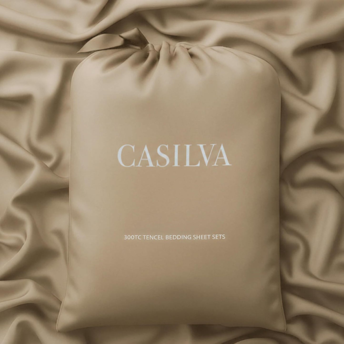 CASILVA Eucalyptus Sheets - Infused with Silver for Anti-Odor, Softer Than Silk Fibers, More Cooling Than Cotton - Perfect for Hot Sleepers & Sensitive Skin - 100% Tencel Lyocell - Queen Sheet Set
