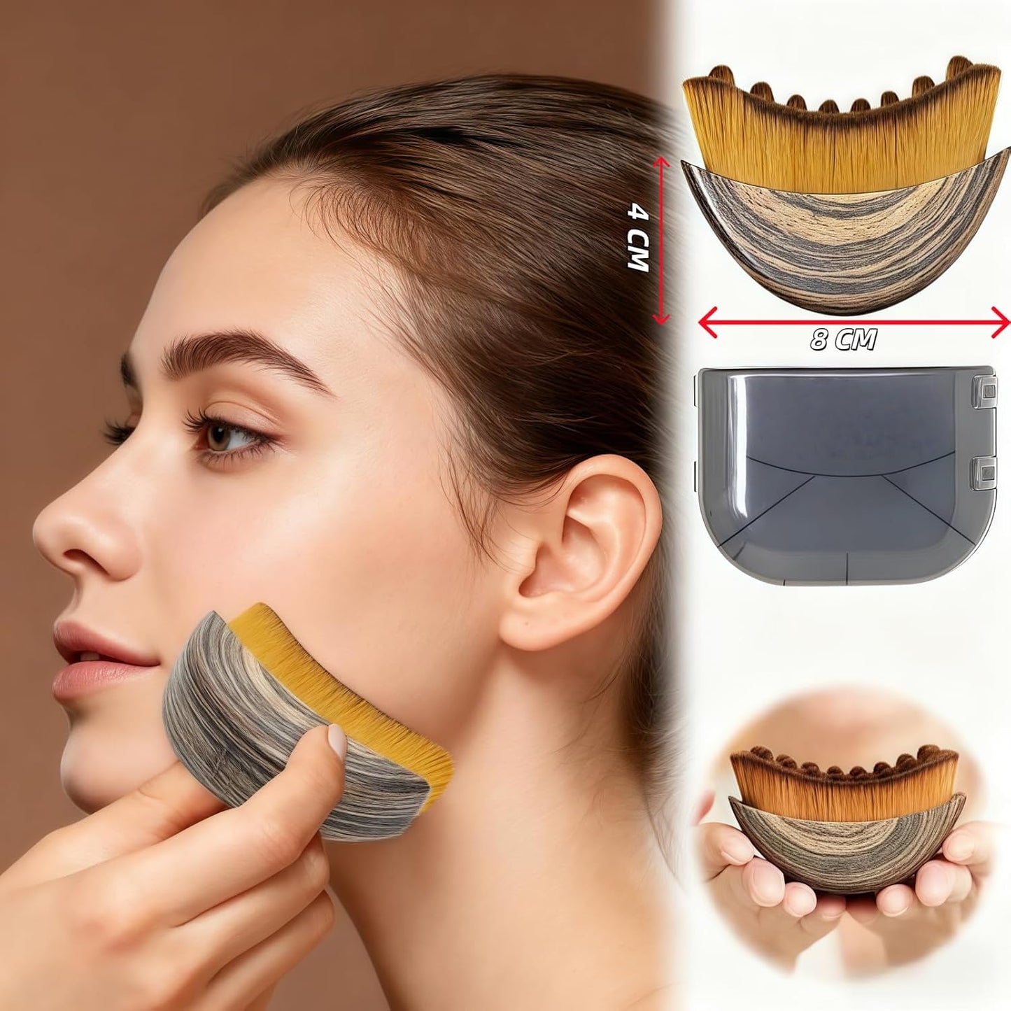 Lymphatic Contour Face Brush Face Lifting Brush Gua Sha Brush for Face Dry Lymphatic Massage Brush Face Depuffer Facial Tool (1PC)