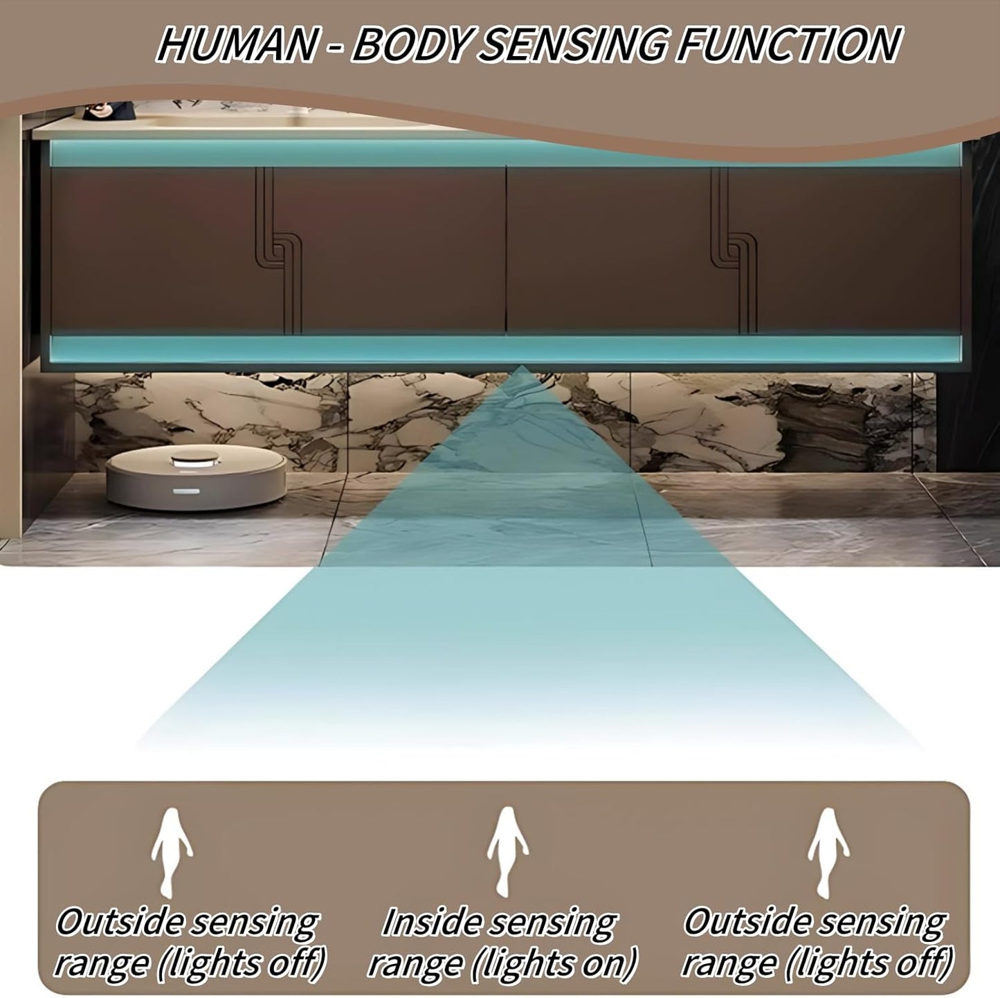 84IN Bathroom Vanity Set with Sink, Smart Defogging Vanity Mirror with 2 Light Strips | with Motion Sensing Light Strips, Bathroom Double Vanities with Sink Includes 2 Drawers (Mirror)