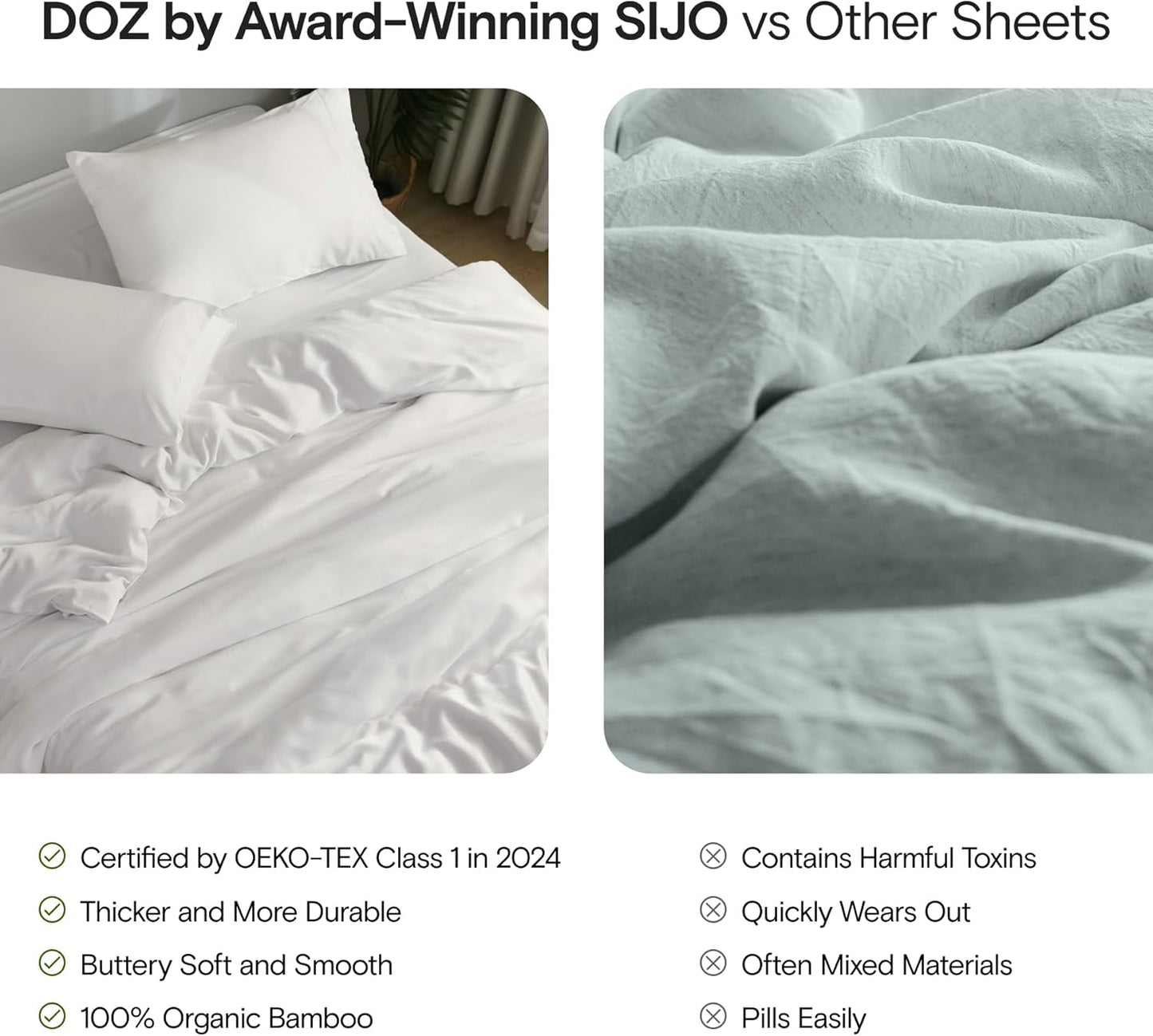 DOZ Duvet Cover Set, 100% Viscose derived from Bamboo, Organically Grown, Buttery Soft, Cooling Duvet Covers, High GSM, 1 Duvet Cover and 1 Pillowcase, 70"x90" (Forest, Twin/Twin XL)