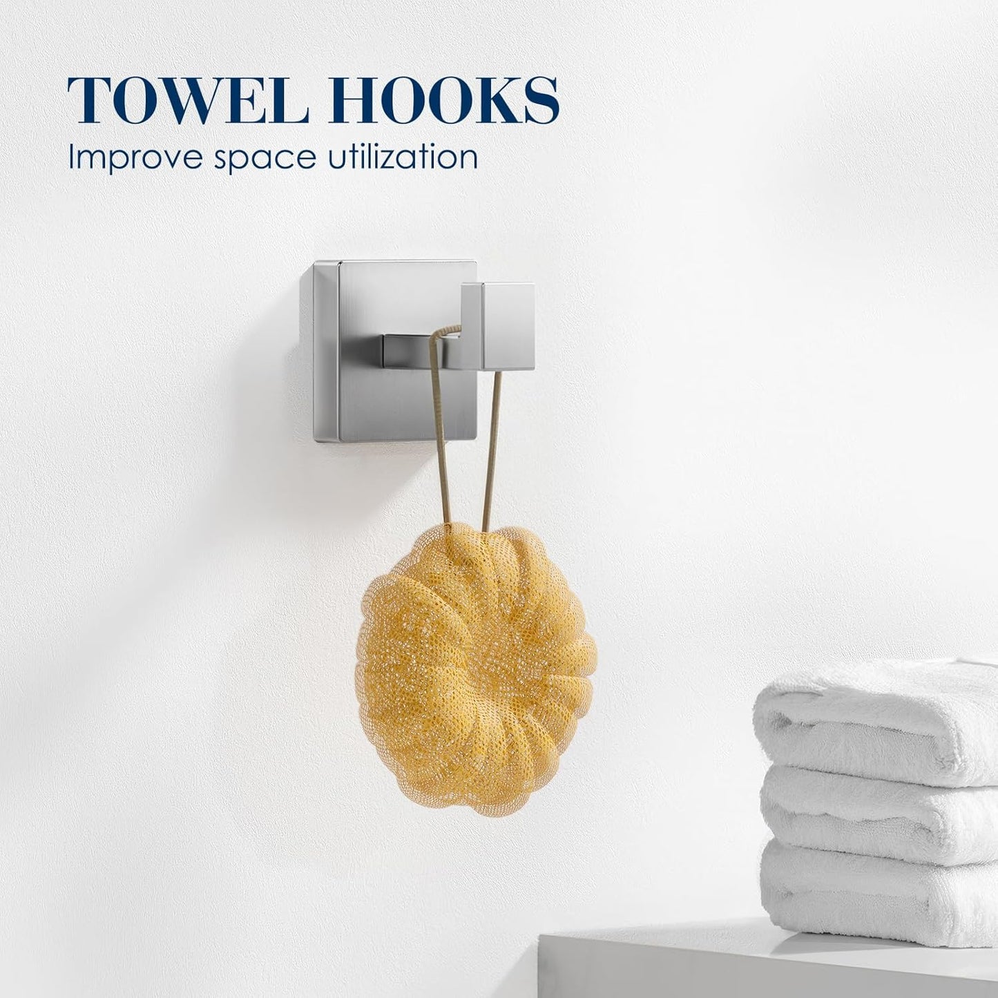 7-Pieces Brushed Nickel Bathroom Accessory Set, Bathroom Accessories, Towel Racks for Bathrooml, Stainless Steel, SUS304 Stainless Steel Wall Mounted, Bath Towel Bar Set