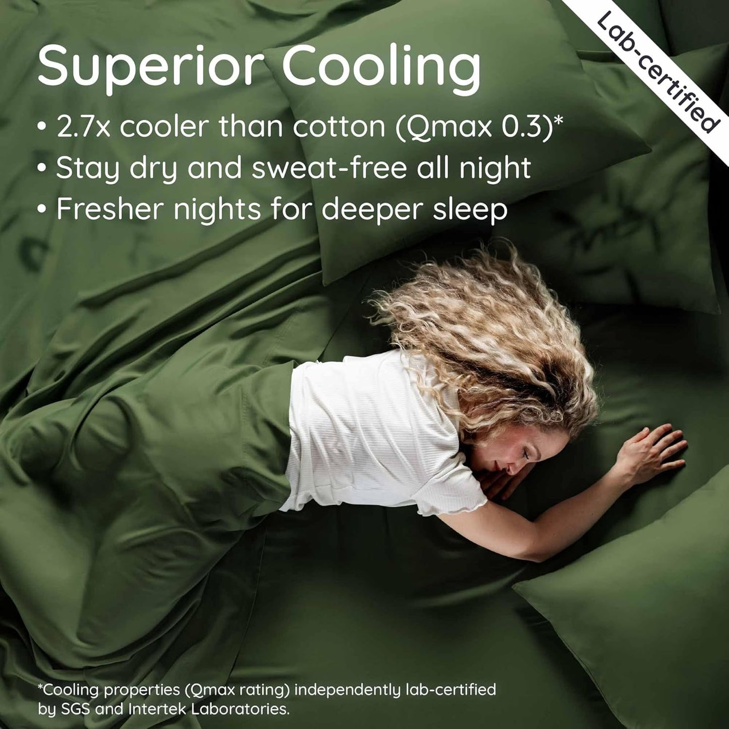 Bambaw 100% Viscose Derived from Bamboo Fitted Sheet Twin Size, 15’’ Deep Pocket Twin Fitted Sheet Only with Corner Straps, Cooling, Breathable & Soft (Olive)