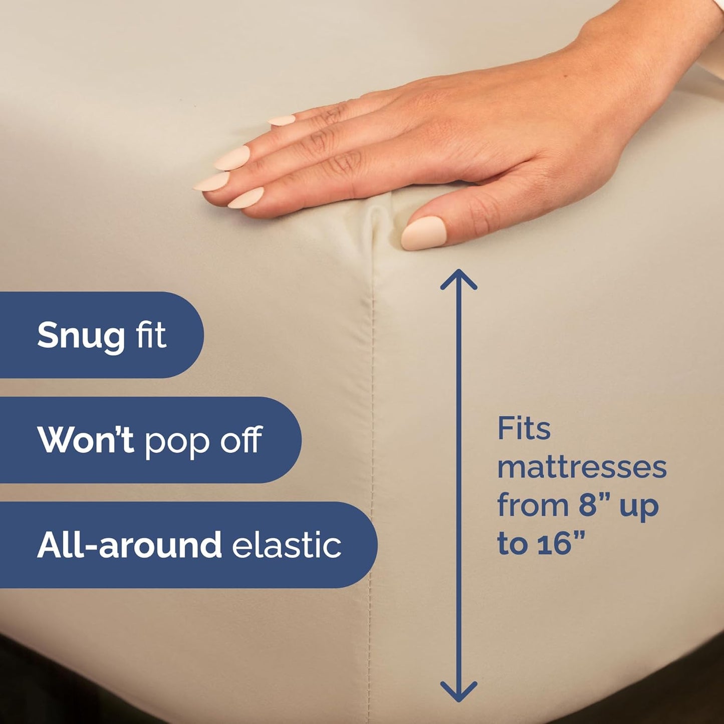 King Size 4 Piece Sheet Set - Comfy Breathable & Cooling Bed Sheets Set - Hotel Luxury Bedding for Women, Men, Kids, Teens, Boys & Girls - Deep Pockets, Ultra-Soft and Wrinkle Free - Oeko-Tex - Wheat