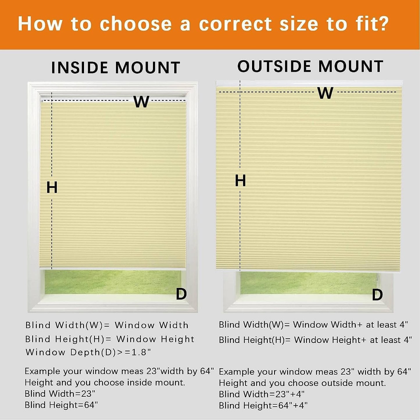 Persilux Light Filtering Cellular Shades Cordless Honeycomb Window Shades Bottom Up Dirt Proof Privacy Window Blinds for Windows, Bedroom and Living Room, Beige, 46" W x 60" H