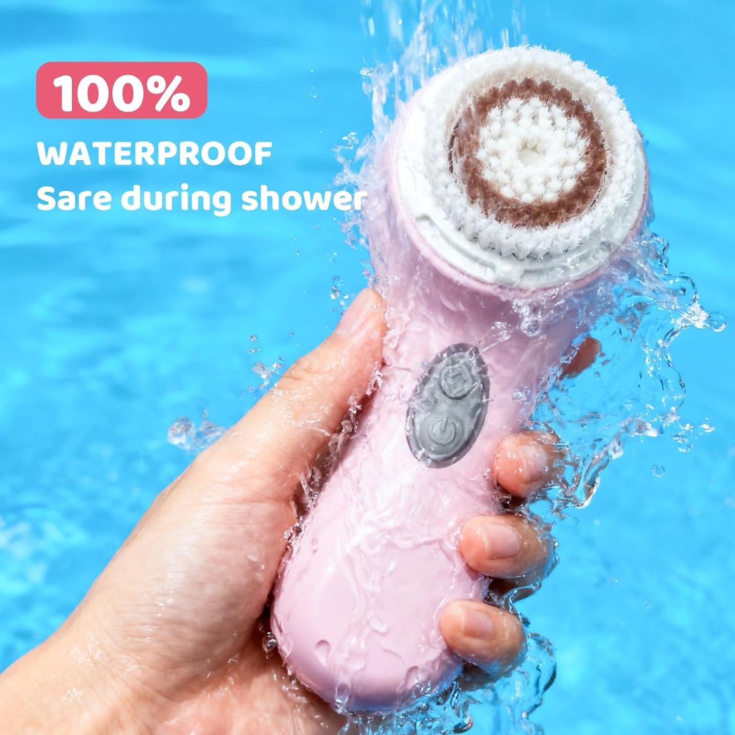 Clarisonic Mia 2 Electric Face Cleansing Brush with 2 Brush Heads, Sonic Facial Brush for Deep Cleaning & Exfoliation, Waterproof Rechargeable (Pink)