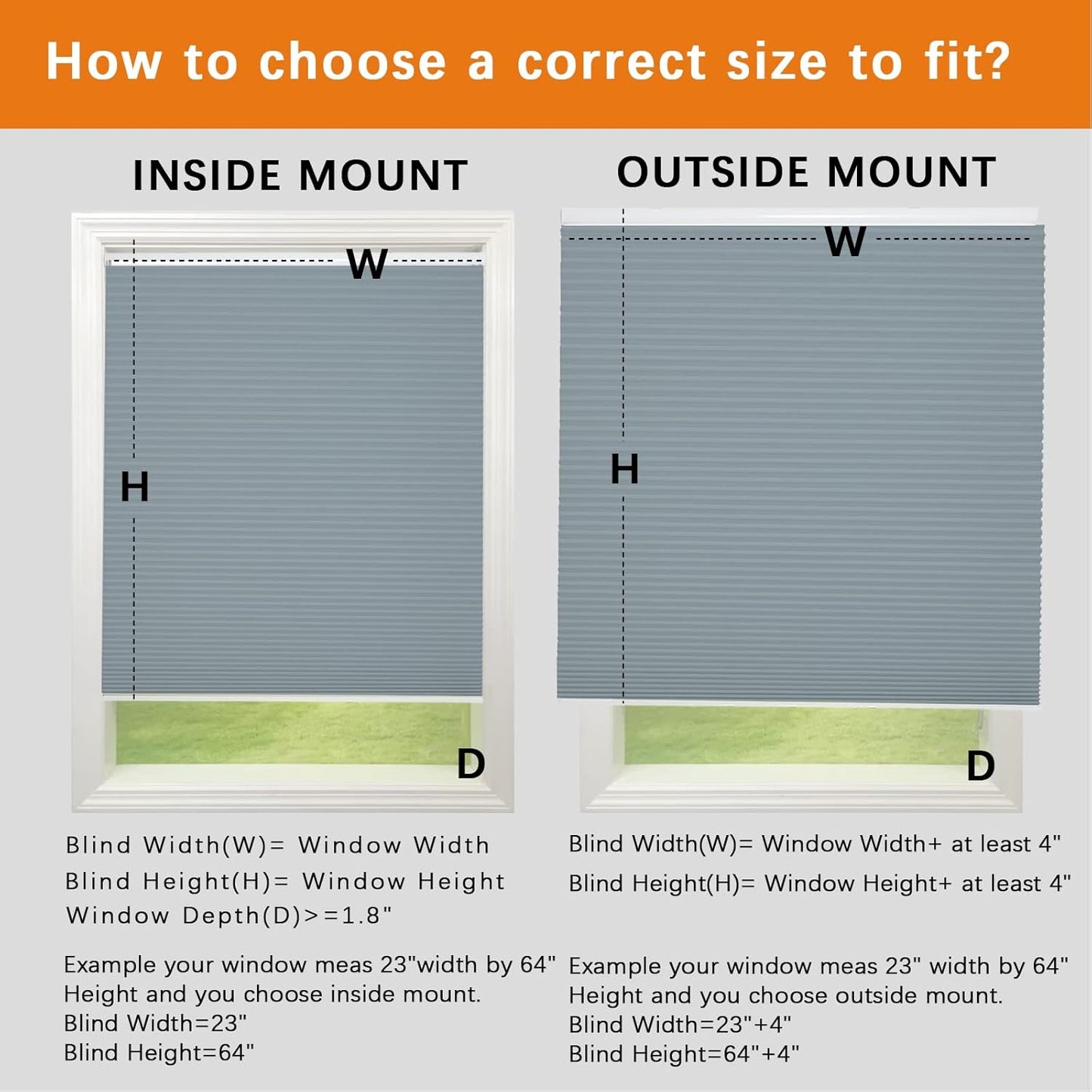 Persilux Blackout Cellular Shades Cordless Window Shades Bottom up UV Protection Thermal Insulated Honeycomb Window Blinds for Windows, Bedroom, Home and Office, Blue, 59" W x 60" H