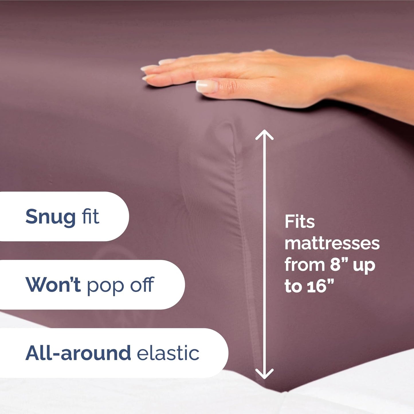 King Size 4 Piece Sheet Set - Extra Soft, Breathable & Cooling Sheets - Hotel Luxury Durable Bed Sheets for Women & Men - Deep Pockets, Easy-Fit & Wrinkle-Free Sheets - Cool Plum Oeko-Tex Bed Sheets