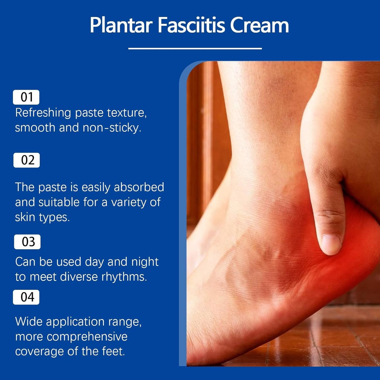 Plantar Fasciitis Cream (2.12OZ) - Spur Cream Soothes Stiffness and soreness, heel spurs & other foot discomfort , Natural Herbal Formula with Arnica & Menthol, Suitable for Sensitive Skin