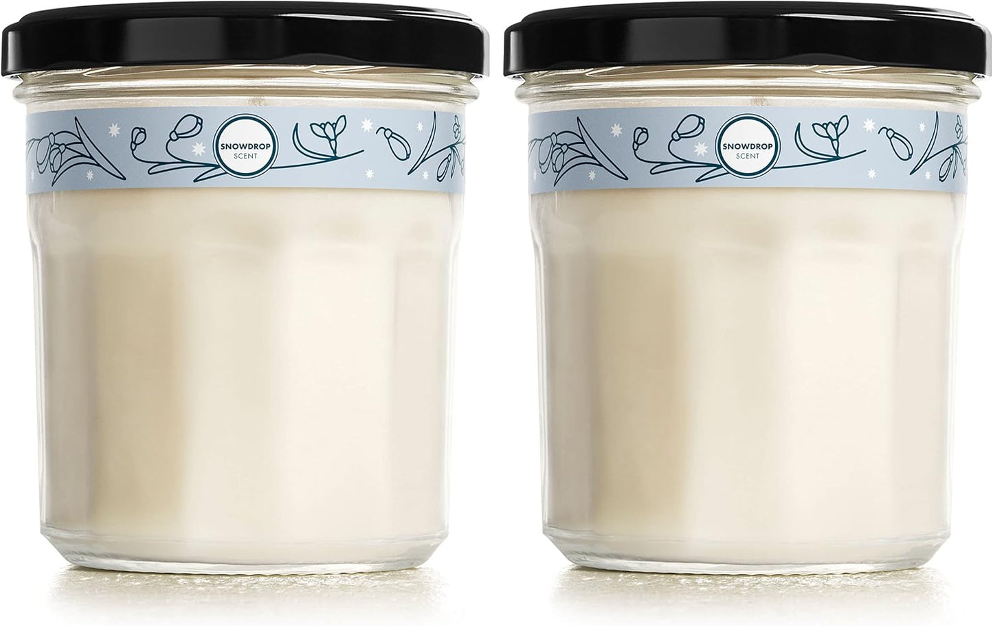 MRS. MEYER'S CLEAN DAY Soy Aromatherapy Candle, 35 Hour Burn Time, Made with Soy Wax and Essential Oils, Limited Edition Snowdrop, 7.2 oz - Pack of 2