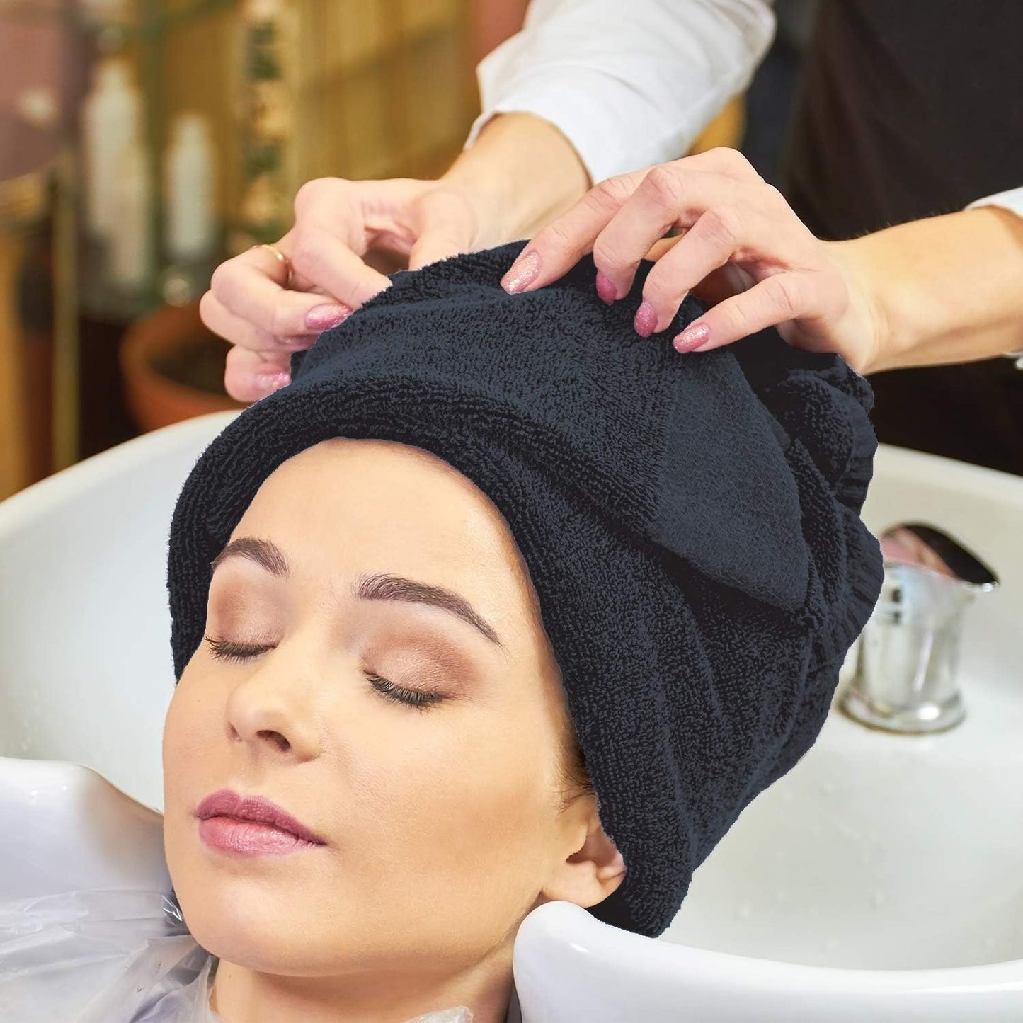 Arkwright Bleach Proof Salon Towels Bulk - Case of 144 - Highly Absorbent, 100% Cotton, Quick Dry Spa Face Towel for Hair Stylist, Barber, Pedicure, and Esthetician, 16 x 28 in, Navy