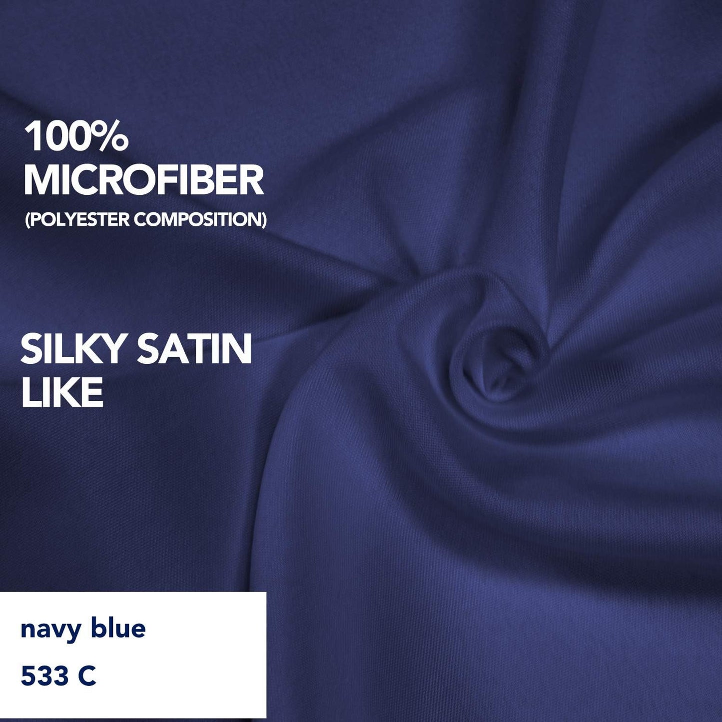 PureFit Wrap Around Ruffled Bed Skirt with Adjustable Elastic Belt - 18 Inch Drop Easy to Put On, Wrinkle Free Bedskirt Dust Ruffles, Bed Frame Cover for Twin,Twin XL and Full Size Beds, Navy