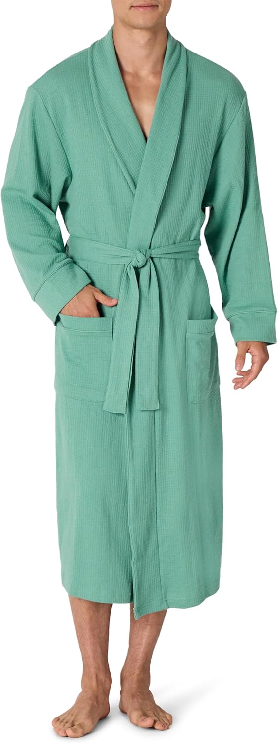 Amazon Essentials Mens Lightweight Waffle Bathrobe (Available in Big & Tall)