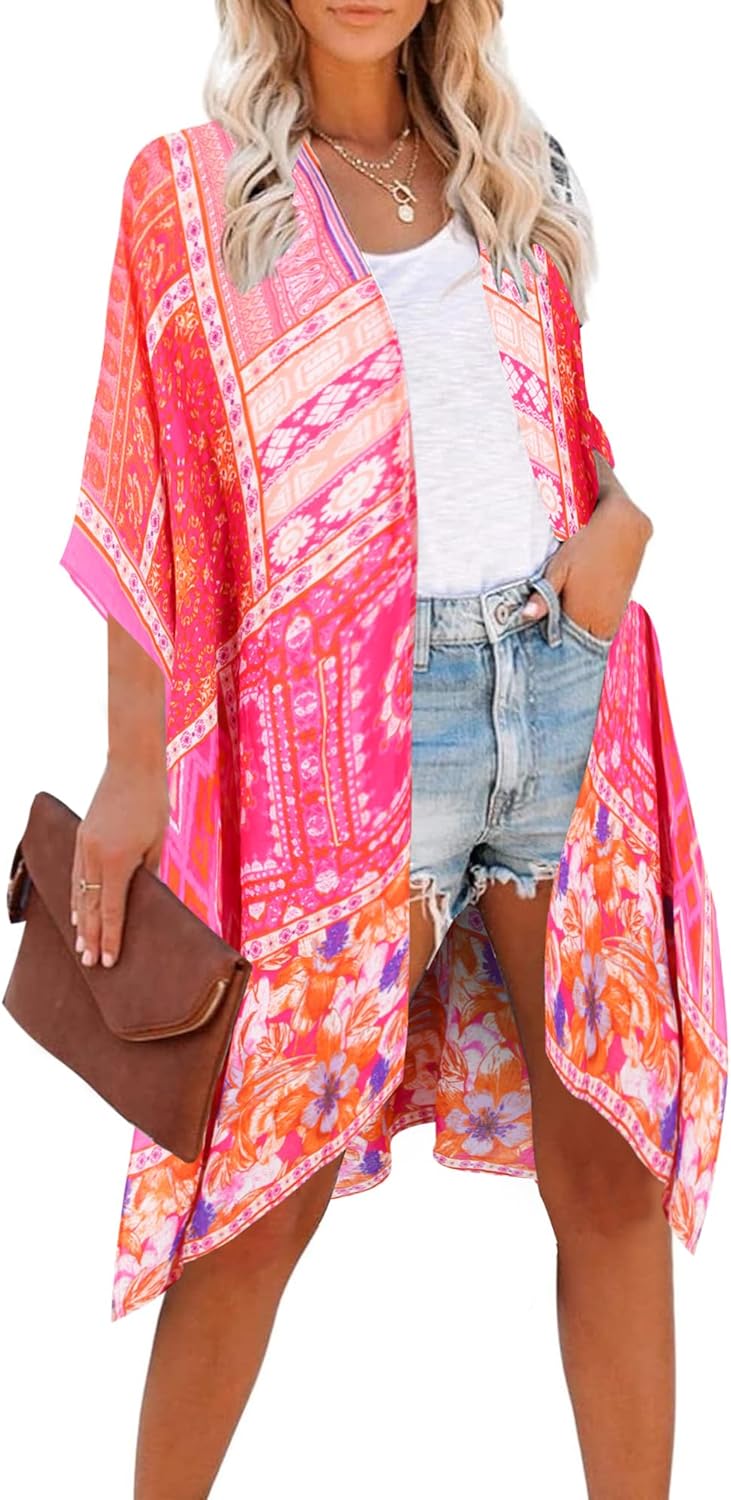 Moss Rose Women Summer Bikini Kimono Bathing Suit Cover Ups for Swimwear
