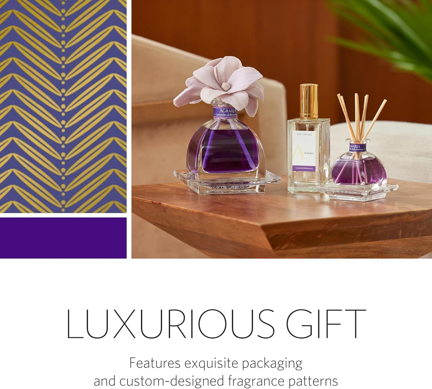 AGRARIA Room and Linen Spray, Luxury Room Fragrance for Clothes, Bed, and More, Essential Perfume Grade Oils Infused Linen Fresh Spray