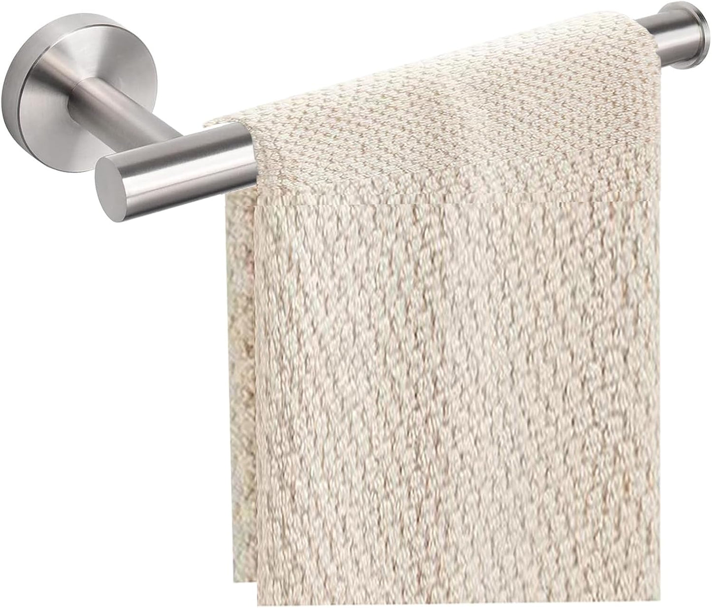 Hand Towel Holder - 9" Modern Design Towel Ring, Thicken SUS 304 Stainless Steel Towel Holder for Bathroom Wall, Contemporary Hand Towel Rack - Brushed Nickel