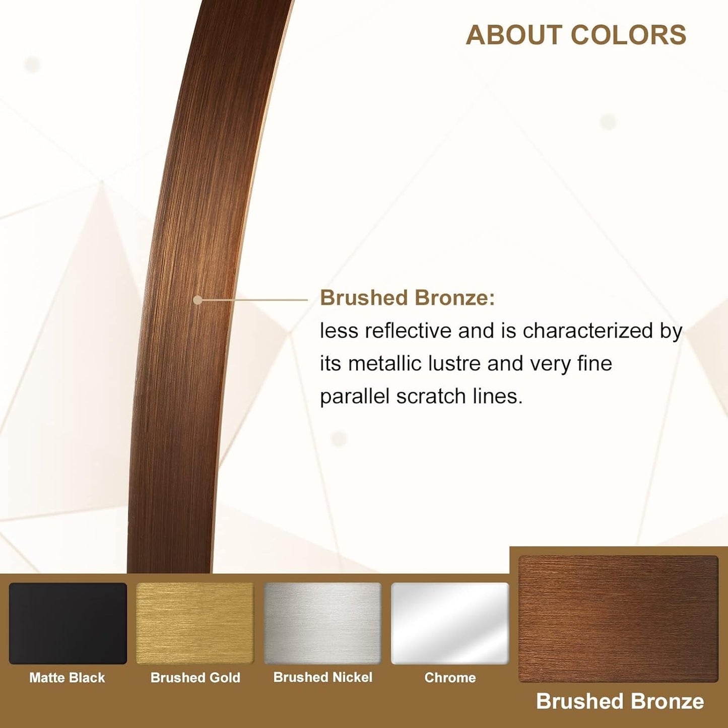 ANDY STAR Round Wall Mirror, 30 Inches Brushed Bronze Bathroom Mirror, Modern Vanity Mirror in Stainless Steel Frame