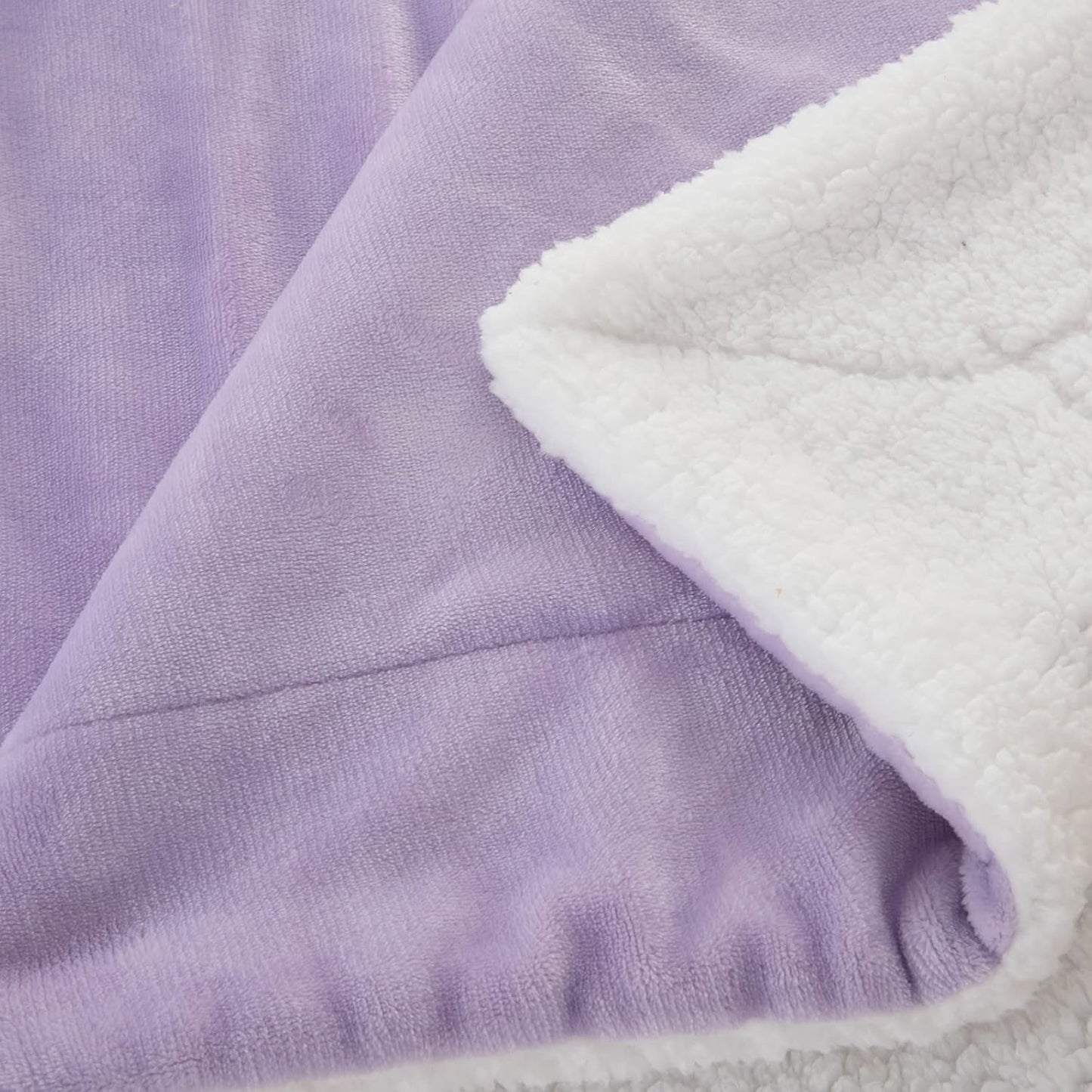 SOCHOW Sherpa Fleece Throw Blanket, Double-Sided Super Soft Luxurious Plush Blanket Throw Size, Lilac, 50x60 inches