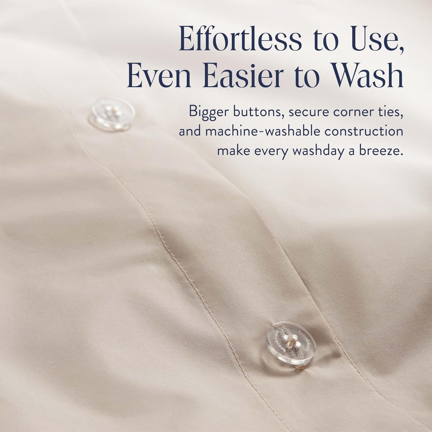Brooklinen Luxury Percale Duvet Cover – 100% Cotton, Cool, Crisp, Extra-Long Corner Ties, Button Closure, Soft & Breathable – Machine Washable, Duvet Cover Full/Queen Bed Sizes (Pebble)