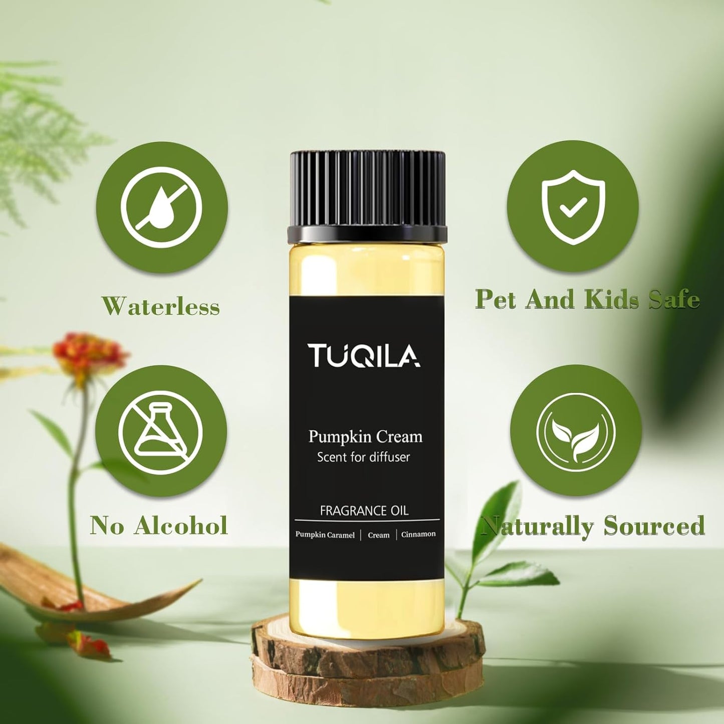 Waterless Diffuser Oil Pumpkin Cream 20ML Sampler, Essential Scent Oil Usage Cold Air Waterless Diffuser, Hotel Luxury Air Scents Oils & Fragrance for Home