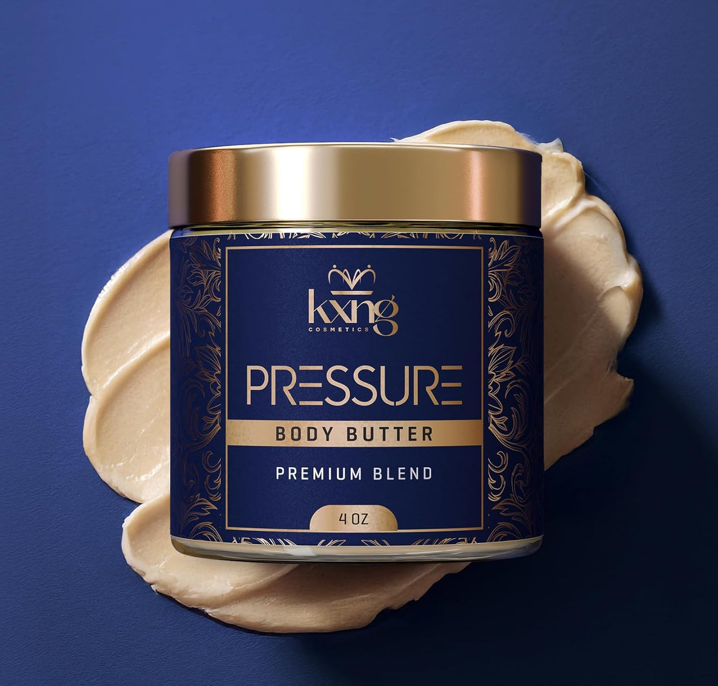 KXNG Cosmetics, Body Butter, Organic Skin Care for Men and Women, Body Moisturizer Lotions and Creams, Raw Shea Butter, Cocoa Butter, Mango, Coconut Oil, Hand, Foot, All Skin Types (Pressure)