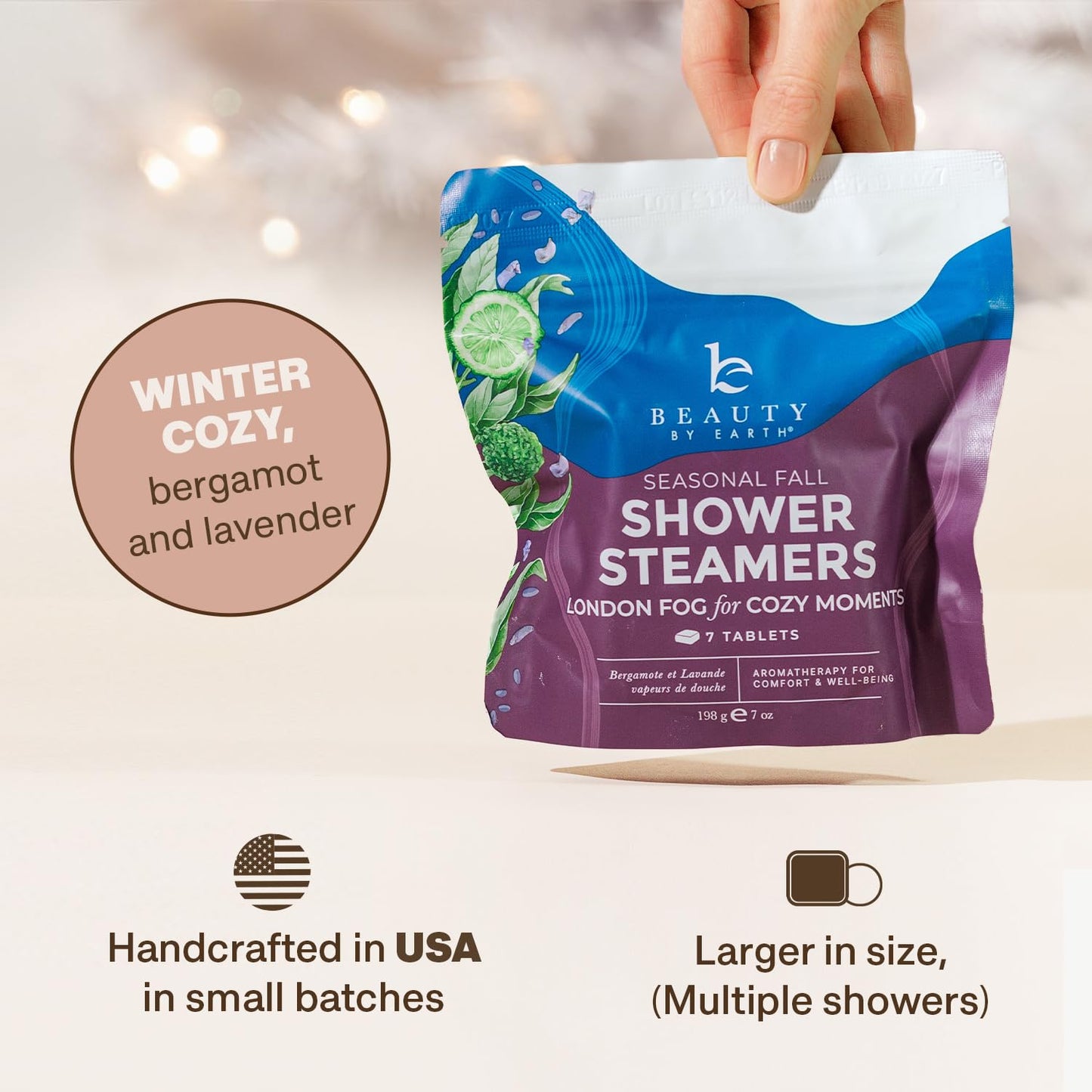 Lavender Shower Steamers Aromatherapy – USA Made Large Shower Tablets, Gifts for Women & Men, Christmas Stocking Stuffers, Stress Relief, Relaxing Calming Pamper & White Elephant Gifts for Adults