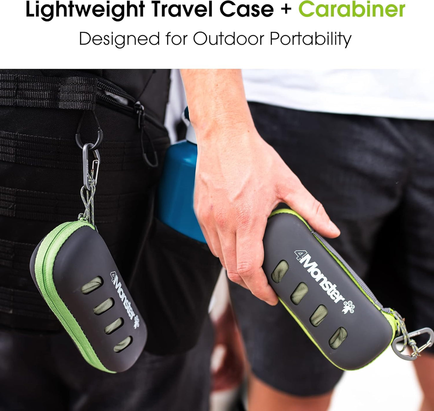 4Monster Camping Towel Super Absorbent-Quick Dry Microfiber Towel Ultra Compact & Soft-Travel Towel Lightweight for Backpacking,Hiking,Gym,Beach,Swimming,Yoga