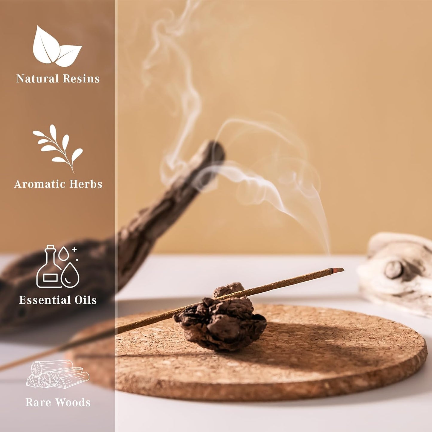 Incense Sticks, Cherry Blossom Incense, Made with Natural Ingredients, Hand Rolled Aromatic Masala, 40 Stick Pack, 45-60 Minute Burn Time, Best for Home Fragrance, Meditation, Yoga, Spiritual Healing