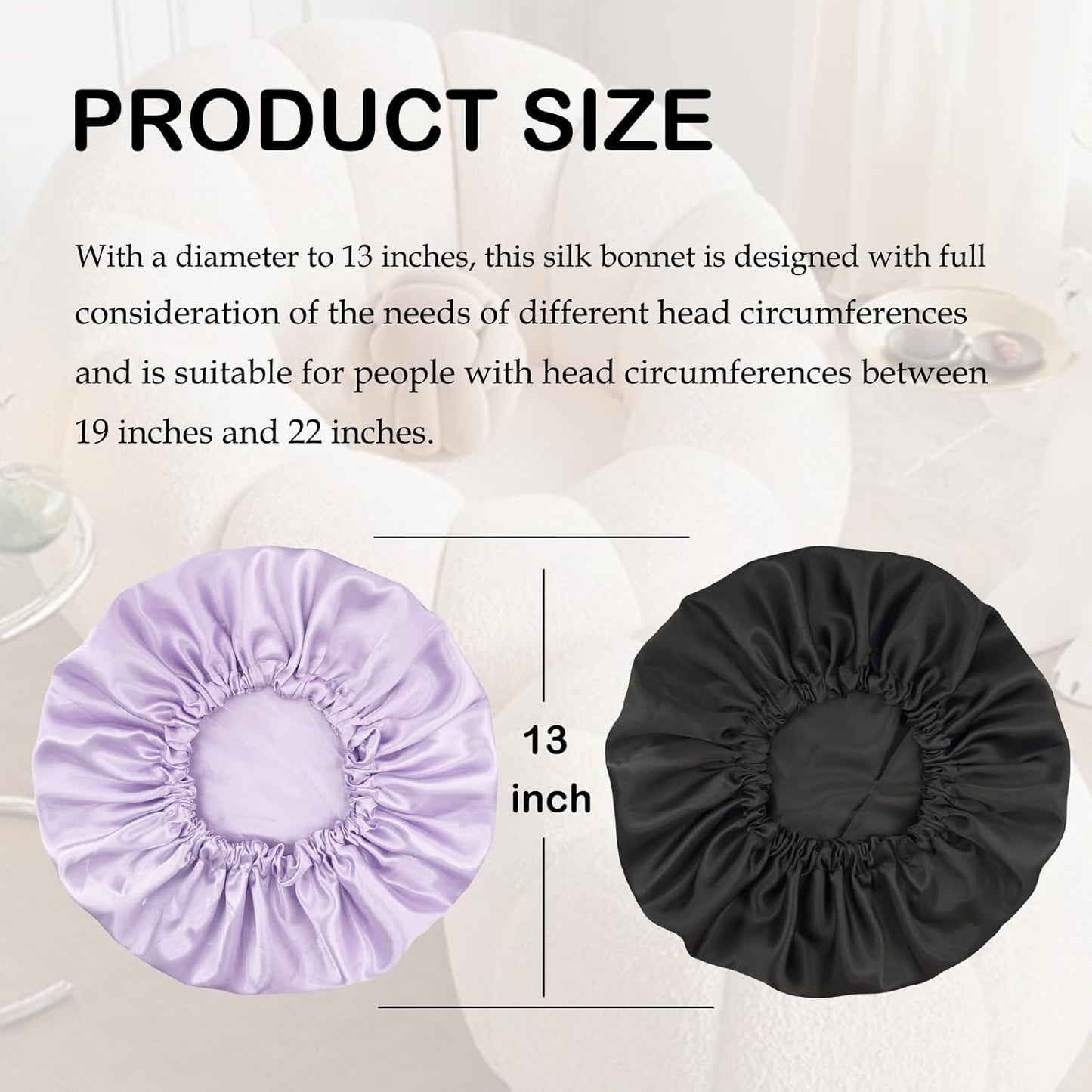 Satin Bonnet Double Layer Silk Bonnet for Sleeping Women Hair Care for Natural Curly