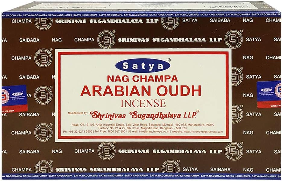 Arabian Oudh Incense Sticks and Holder Bundle - Satya Incense