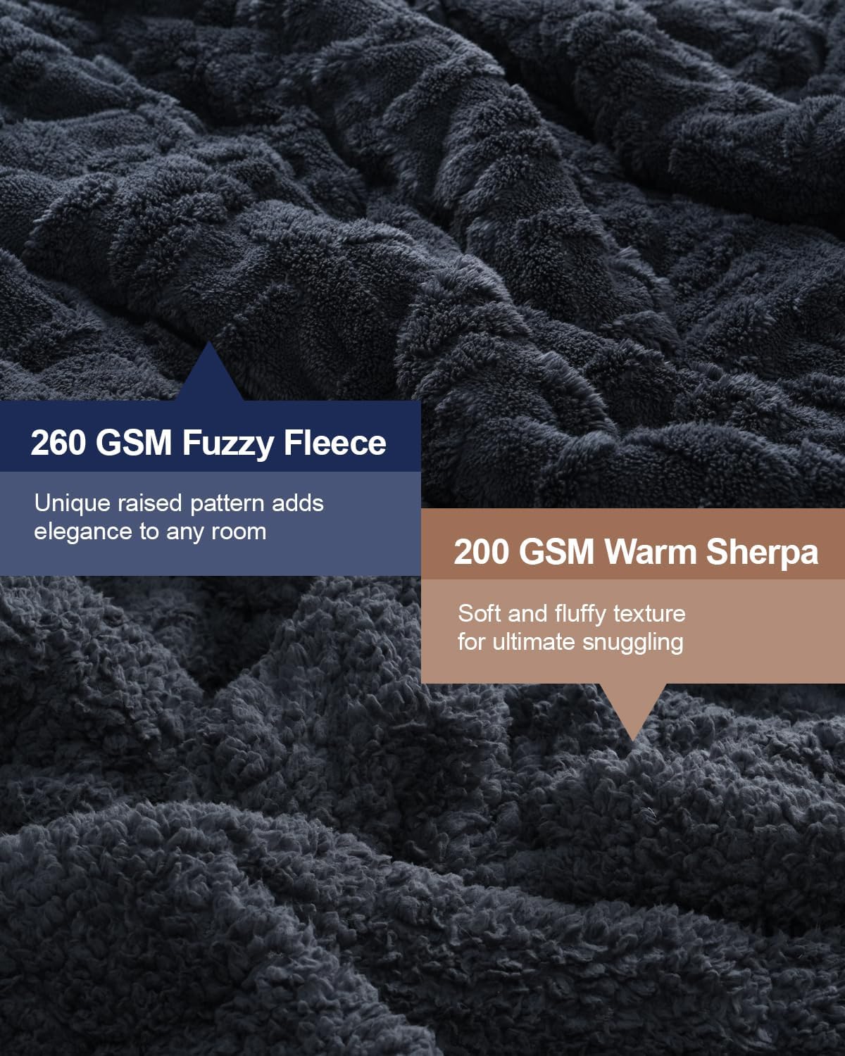 Super Fuzzy Soft Sherpa Fleece Weighted Blanket, 15 lbs Dual Sided Fluffy Heavy Weighted Blankets for Adults - No Bunching with Double Layers of Soft Inner Lining (60"x 80", 15 Pounds)