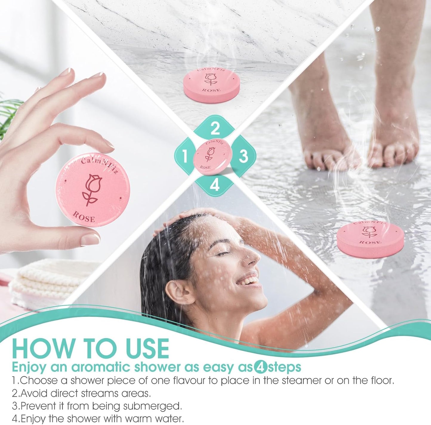 30 Pack Shower Steamers for Women Present Set, Shower Bath Bombs with 6 Scents, Self-Care Items for Wife As Valentine's Day and Mothers Day Present Idea, Birthday Present Stocking Suffers