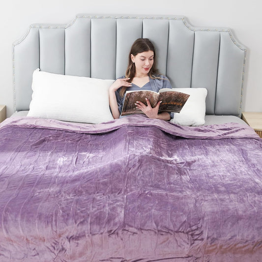 Electric Heated Blanket Full Size 72"x 84", Super Cozy Soft with 6 Heat Levels & 10 Hours Auto of, Quick Heating for Bedroom Living Room Machine Washable, Purple