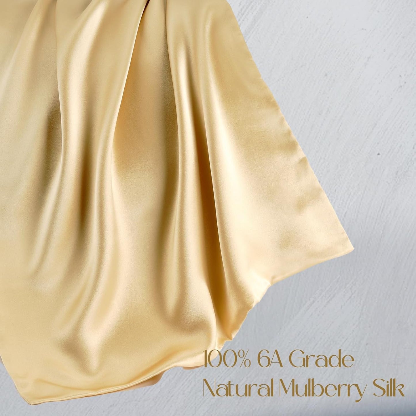 ZIMASILK 100% Pure Mulberry Silk Pillowcase for Hair and Skin Health,Soft and Smooth,Both Sides Premium Grade 6A Silk,600 Thread Count,with Hidden Zipper,1pc(Toddler 13''x18'',Champagne)