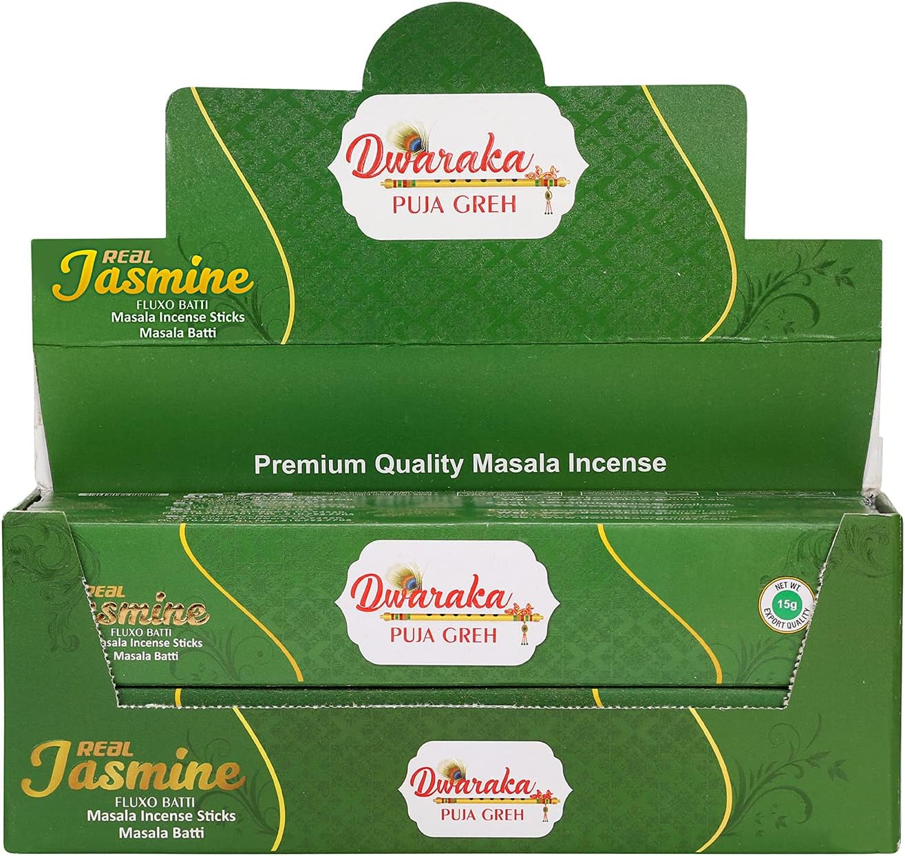 Dwaraka - Incense Sticks - Jasmine, 100 Sticks, All Natural, Chemical Free