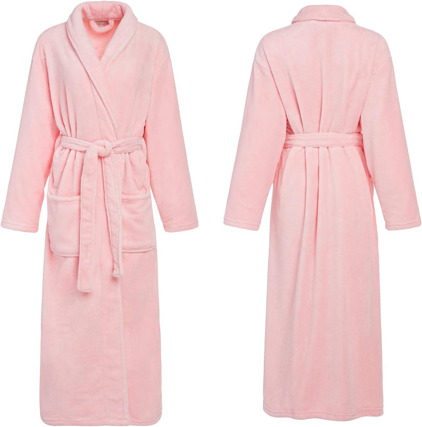 Alexander Del Rossa Plush Robe for Women, Long Fleece Winter Bath Robe, Plus Size