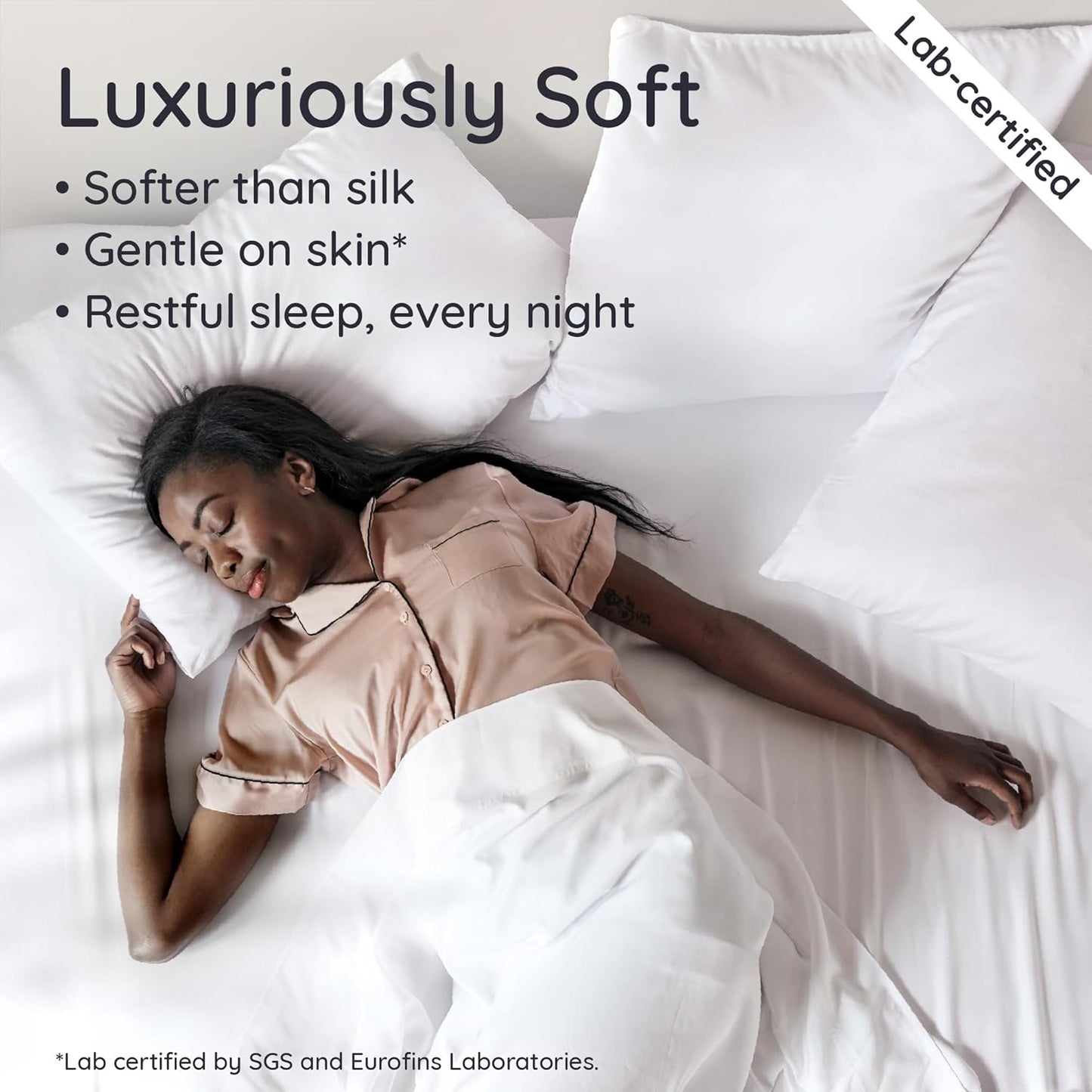 Bambaw Full White Fitted Sheet Only, 100% Viscose Derived from Bamboo Full Size, Cooling Fitted Sheet with Corner Straps, Soft (White)
