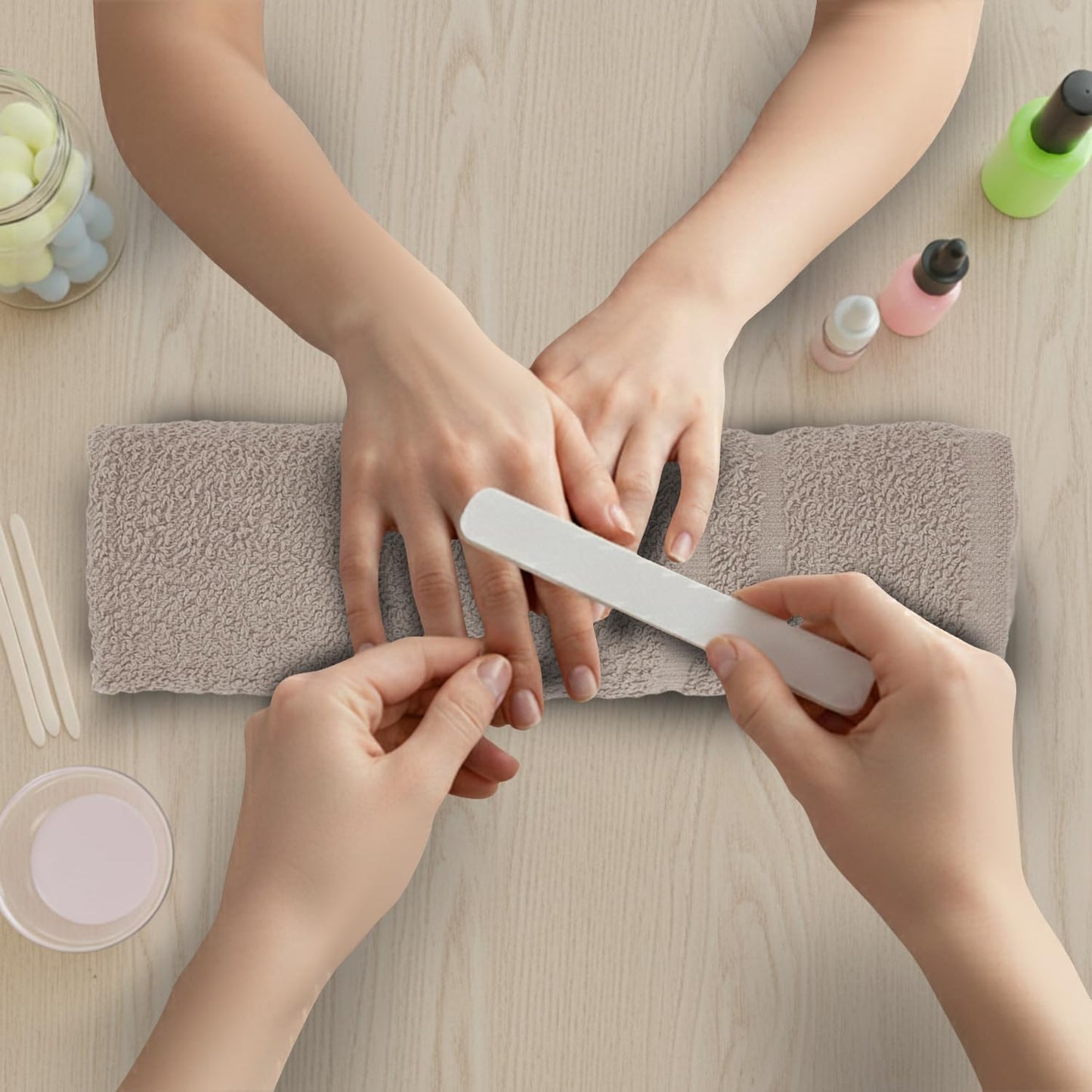 24 Pack Sand Hand Towel 100% Cotton Spa Towel – 16x26 inches Highly Absorbable Facial Towels Gym, Hair Towel and Face Towel Bulk Small Towels (Not Bleach Proof)