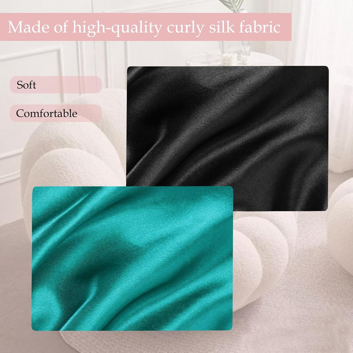 Satin Bonnet Double Layer Silk Bonnet for Sleeping Women Hair Care for Natural Curly