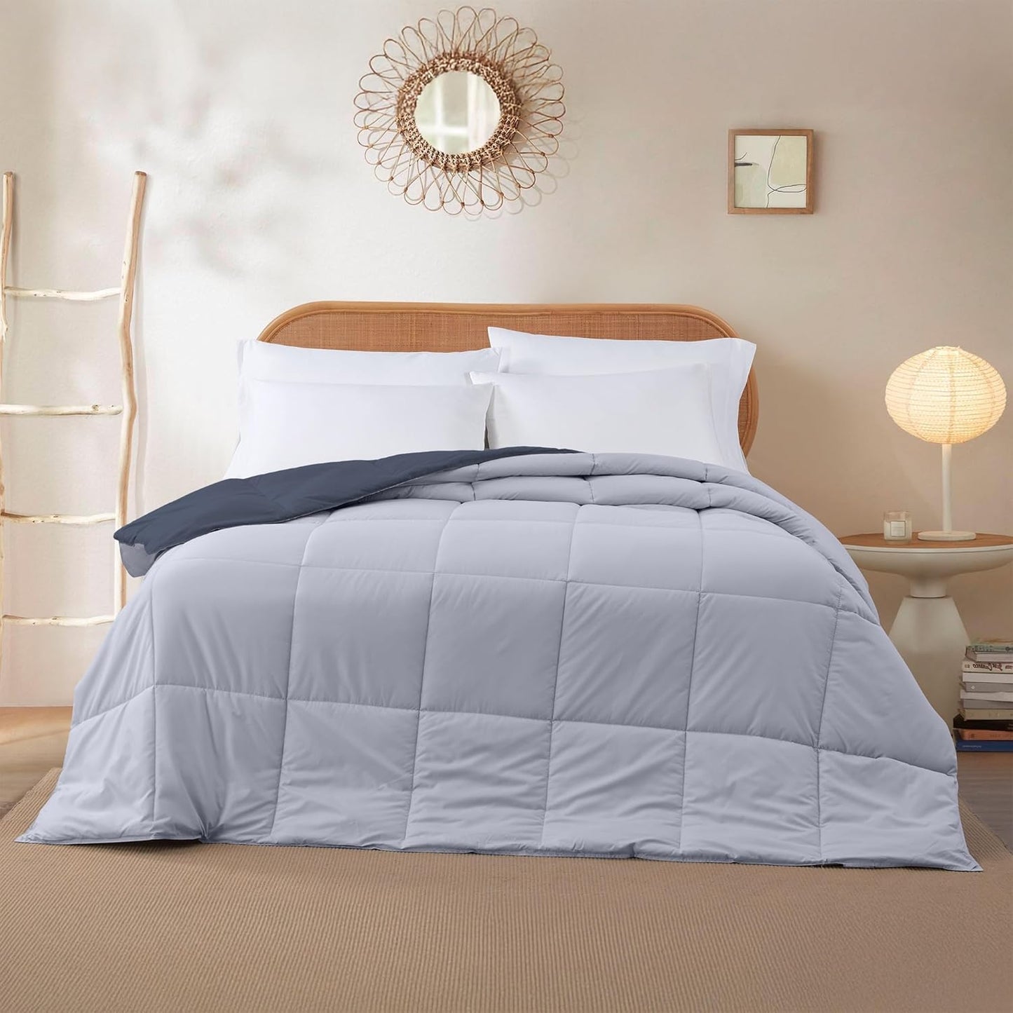 Modern Threads Down Alternative Reversible Comforter Denim/Cloud Blue Twin
