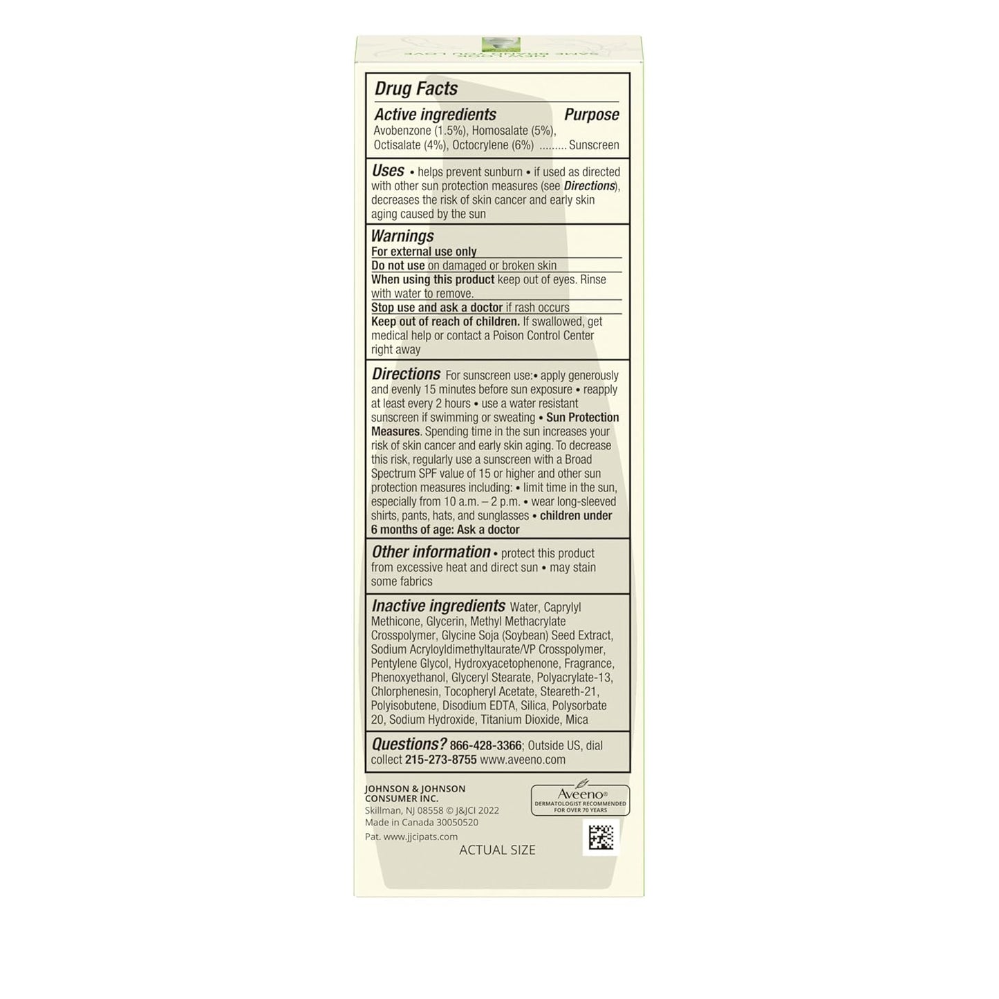 Aveeno Skincare Bundle, Positively Radiant Daily SPF 30 Facial Sunscreen Moisturizer + Soy, 2.3 fl. oz, & Travel Size Daily Moisturizing Cream for Body, Face, & Hands, 0.8 oz, Two Pack, 2 Items